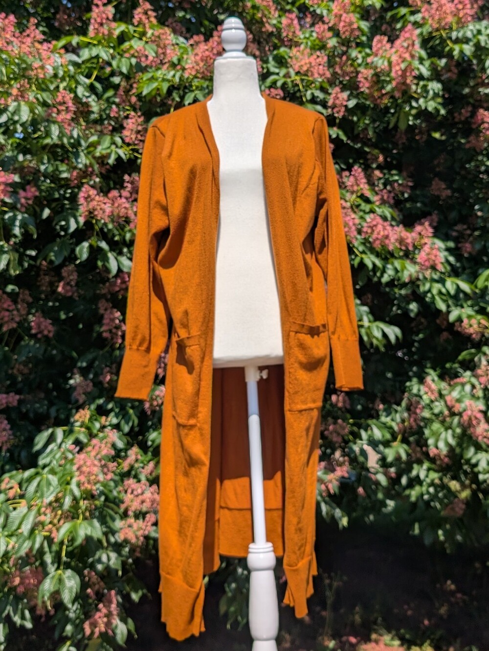 Nine West Burnt Orange Knit Cardigan